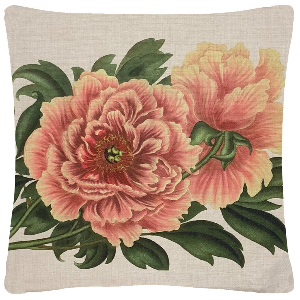 Polynesian Peony Pillow  18" x 18" - Golden Hill Studio