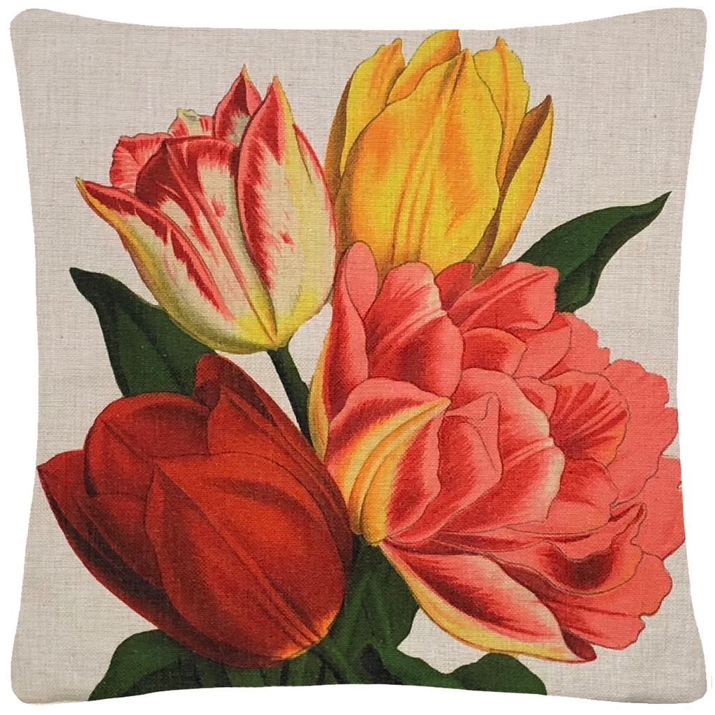 Tulips Pillow 18" x 18" - Golden Hill Studio