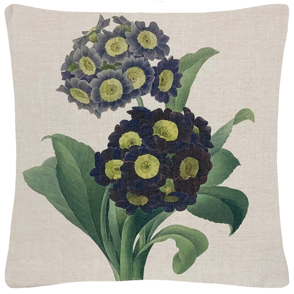 Purple Primrose Pillow  18" x 18" - Golden Hill Studio