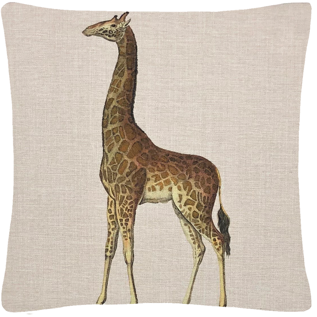 Giraffe Decorative Throw Pillow 18"x18" - Golden Hill Studio
