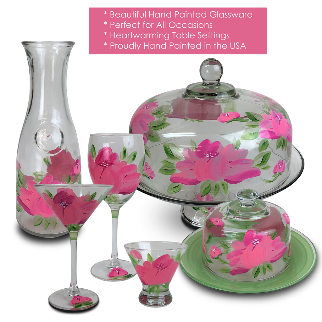 Polynesian Peony Wine   S/2 - Golden Hill Studio