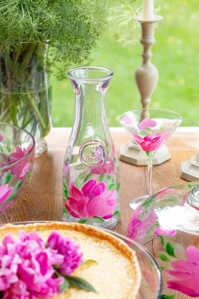 Polynesian Peony Martini   Set of 2 - Golden Hill Studio