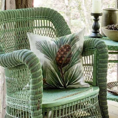 Pine Bough Pillow  18" x 18" - Golden Hill Studio