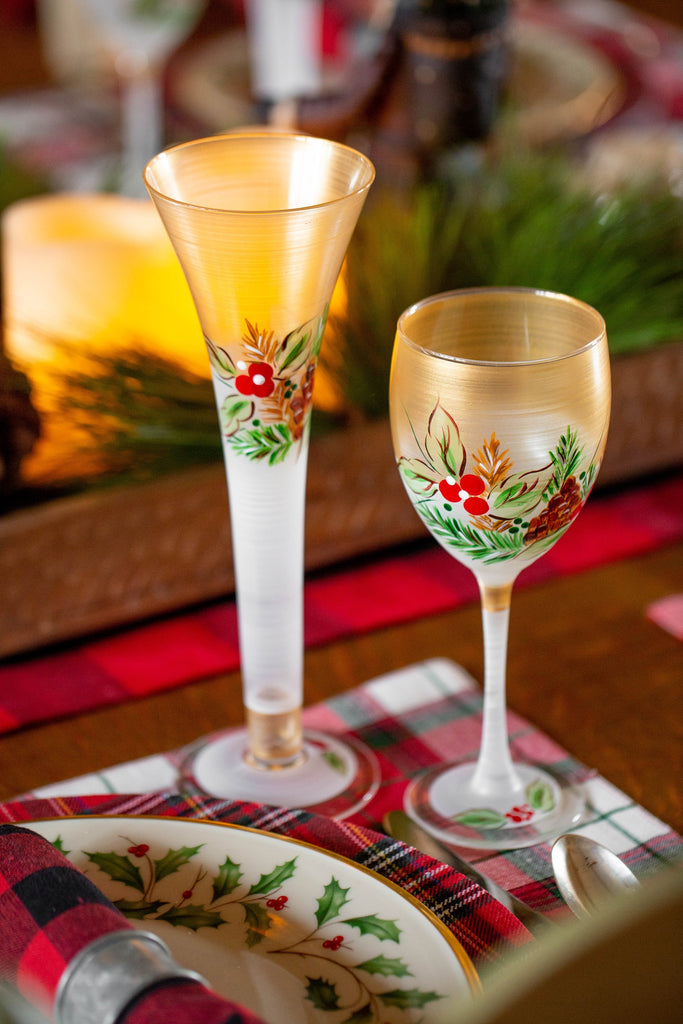 Black Forest Pine Hollow Flutes S/2 - Golden Hill Studio