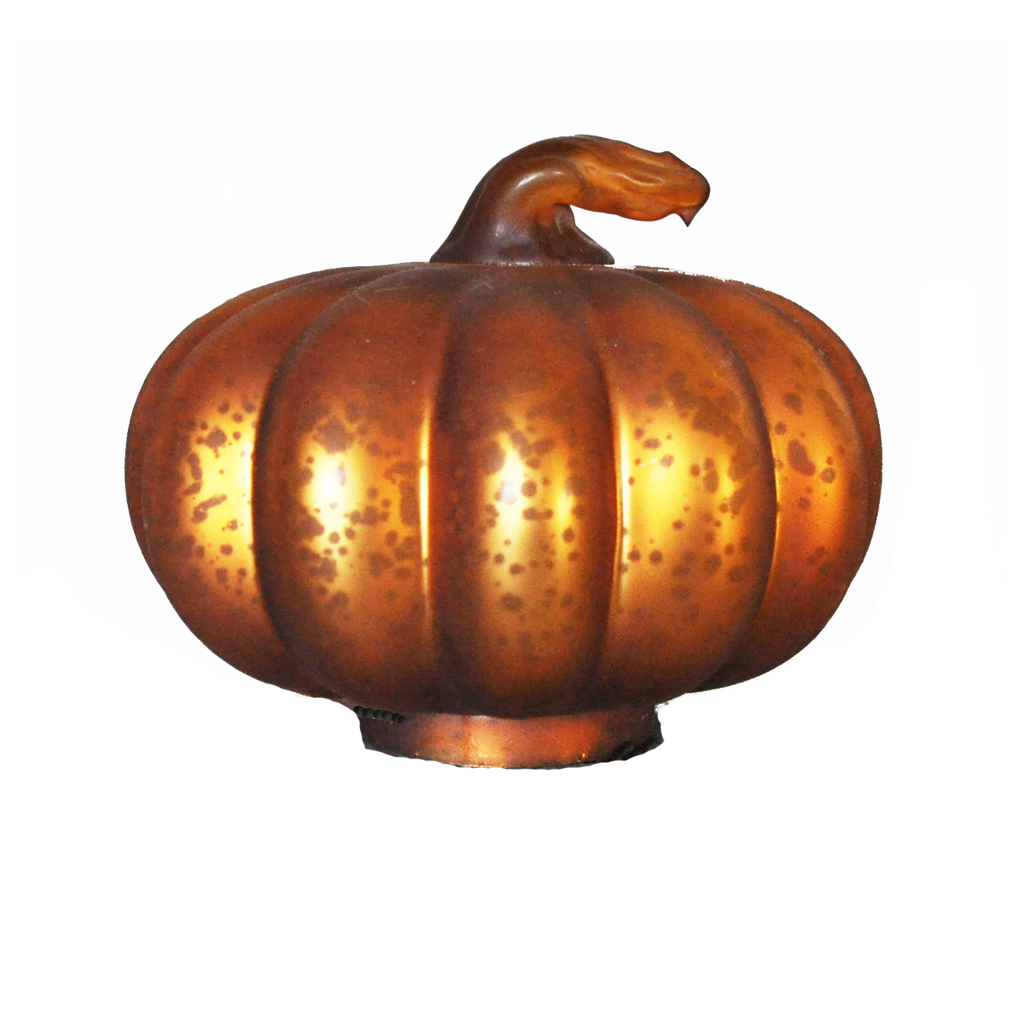 Mercury Glass Pumpkin Orange Matte - Golden Hill Studio