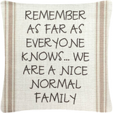 Nice Normal Family Throw Pillow  12" x 12"