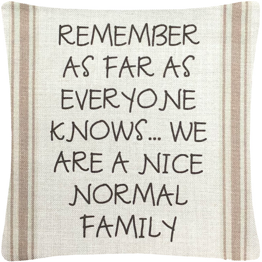 Nice Normal Family Throw Pillow  12" x 12"