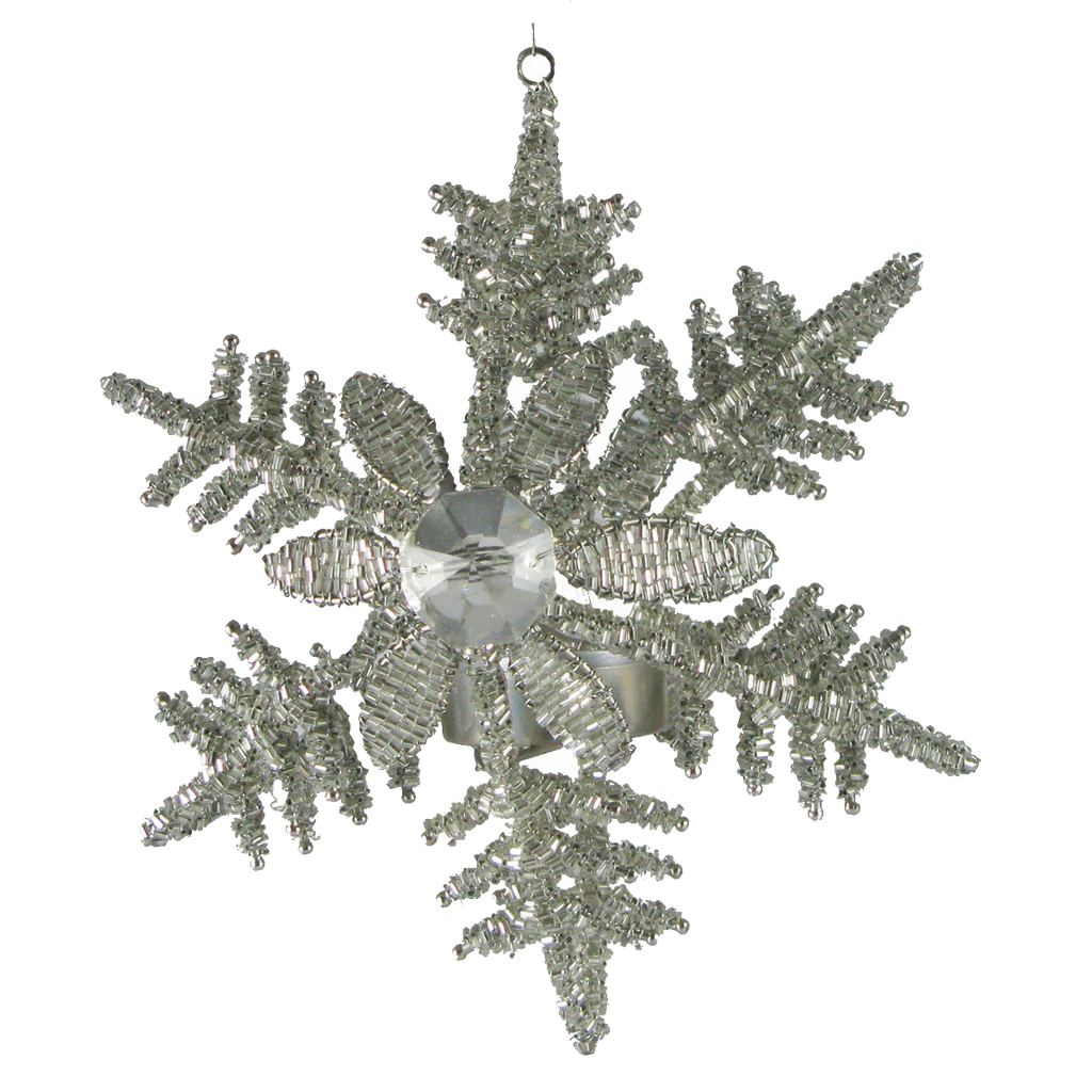 Snowflake Hanging T-Light Holder Large - Golden Hill Studio