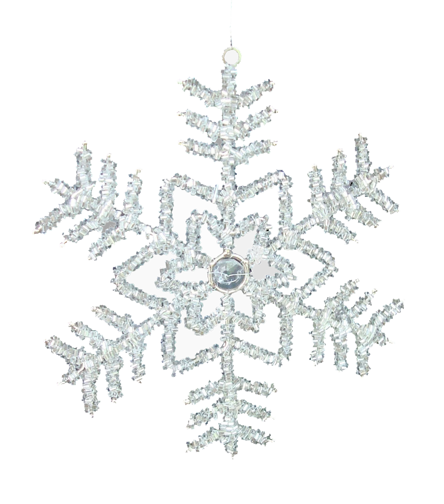 Beaded Snowflake - Golden Hill Studio