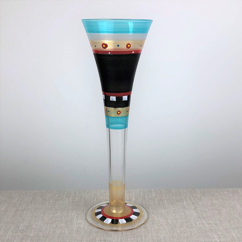 Moroccan Mosaic Chalk Hollow Flutes   S/2 - Golden Hill Studio