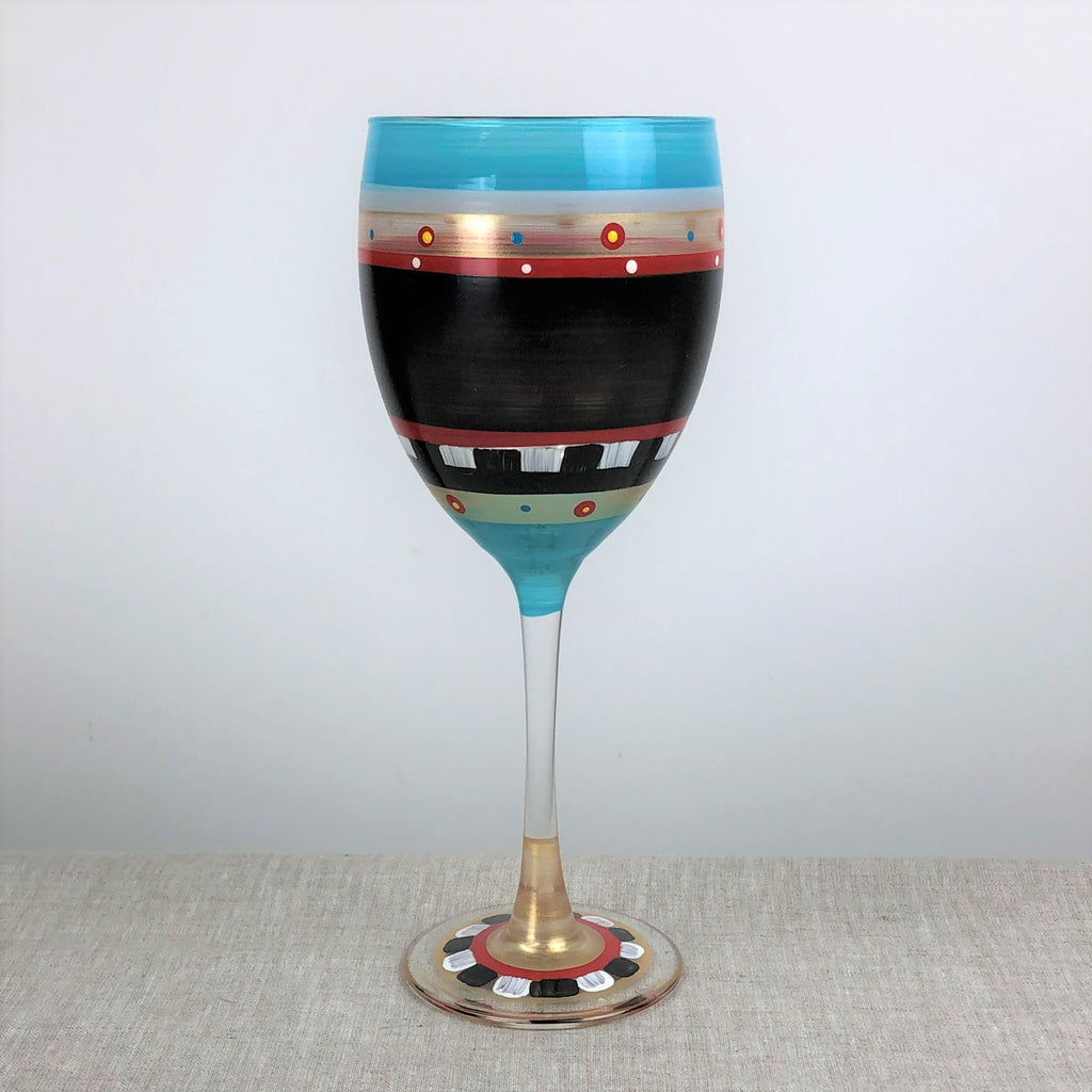 Moroccan Mosaic Chalk Wine   S/2 - Golden Hill Studio