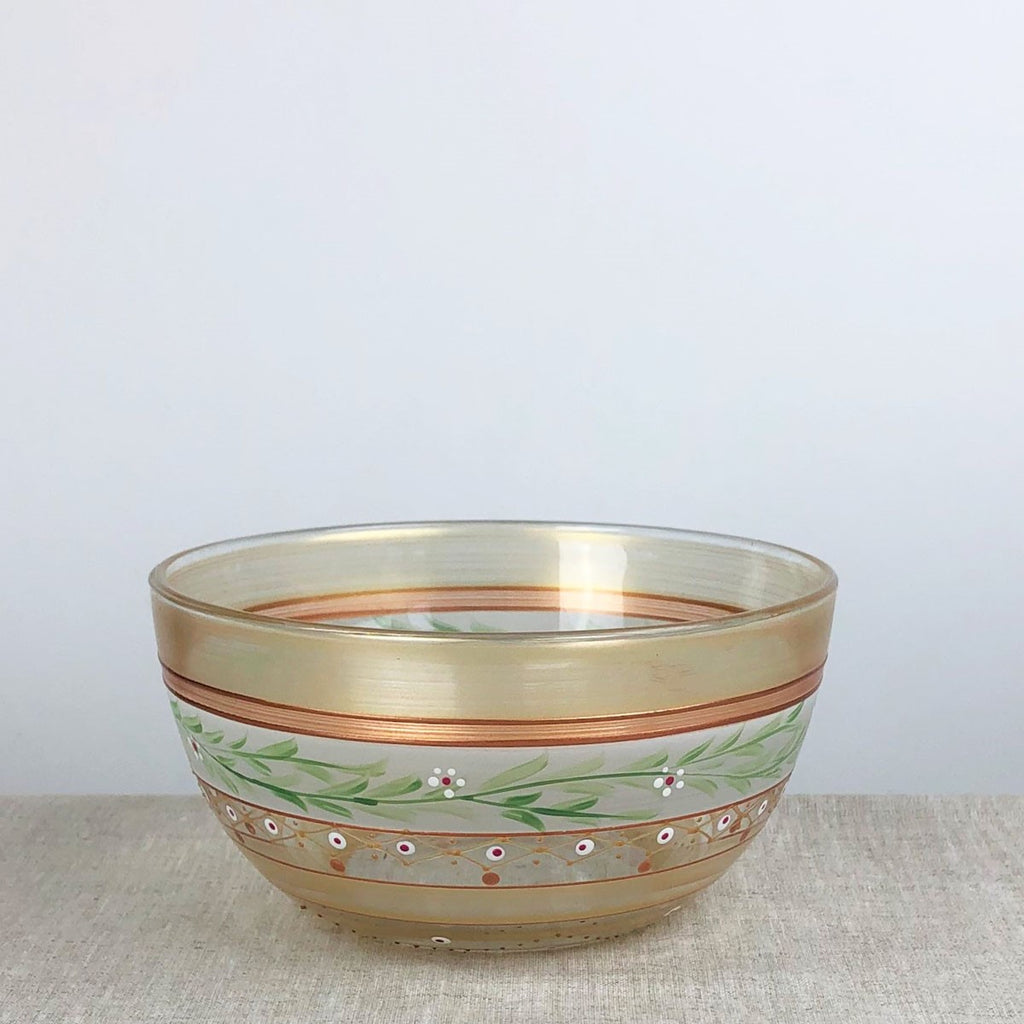 Moroccan Mosaic Gold 6" Bowl - Golden Hill Studio