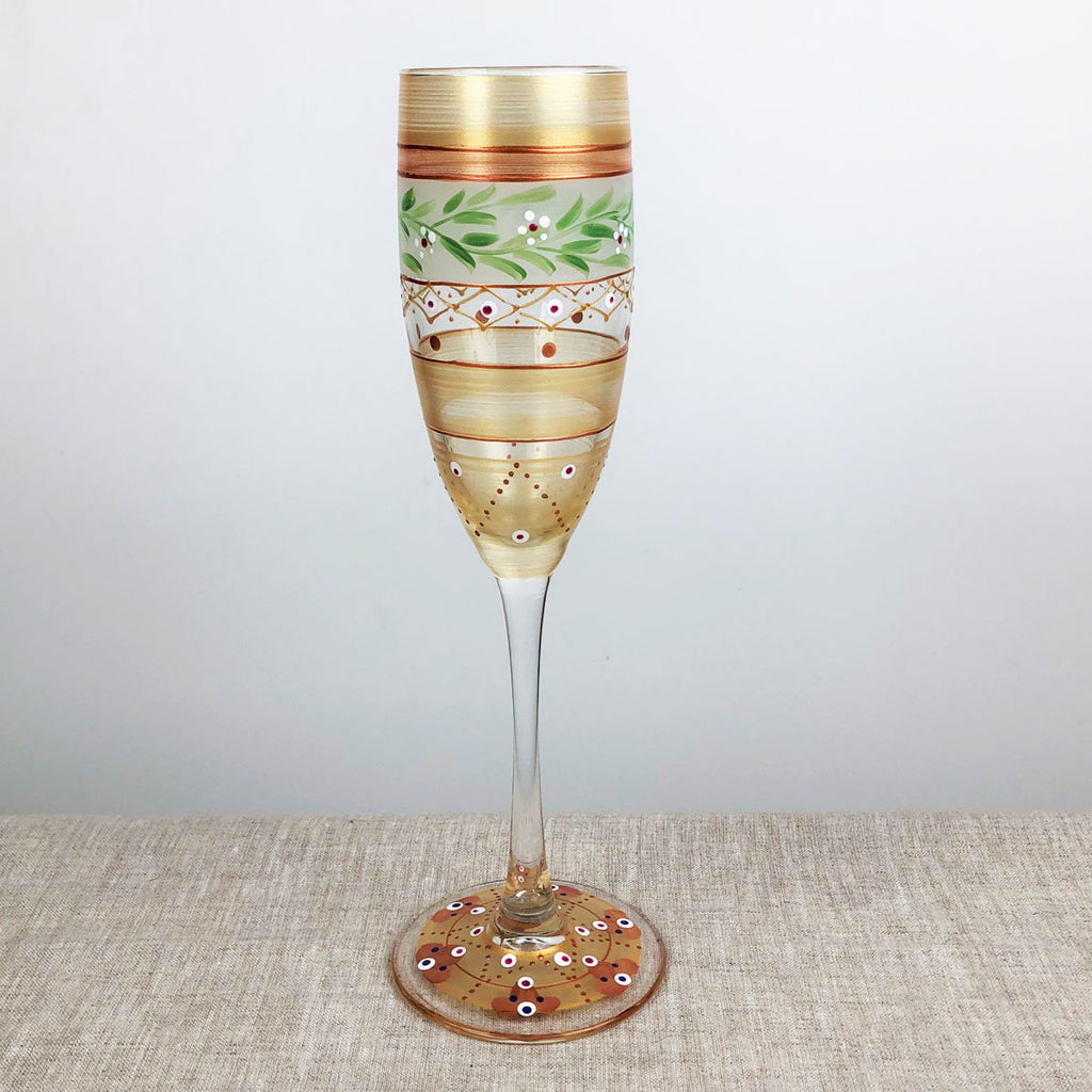 Moroccan Mosaic Gold Champagne   S/2 - Golden Hill Studio