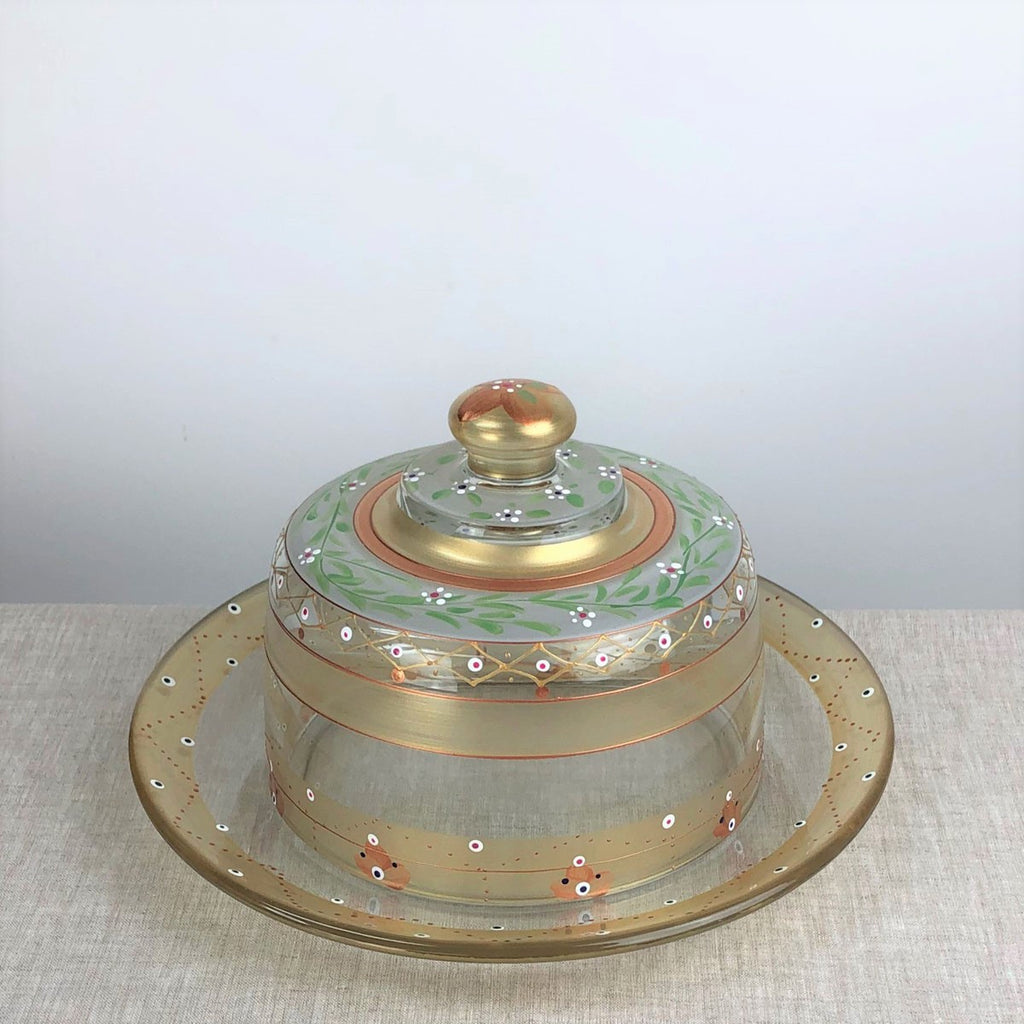 Moroccan Mosaic Gold Cheese Dome - Golden Hill Studio