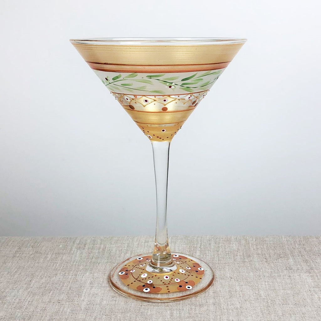 Moroccan Mosaic Gold Martini   S/2 - Golden Hill Studio