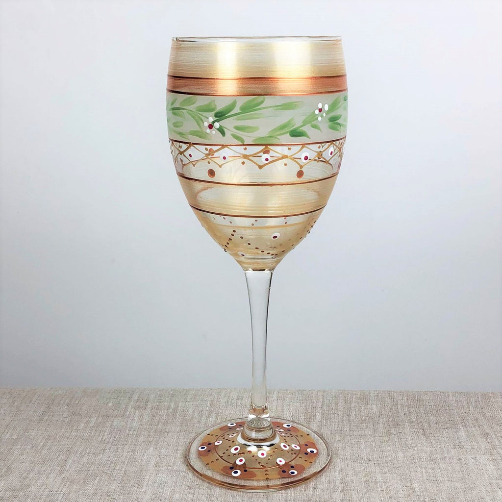 Moroccan Mosaic Gold Wine   S/2 - Golden Hill Studio