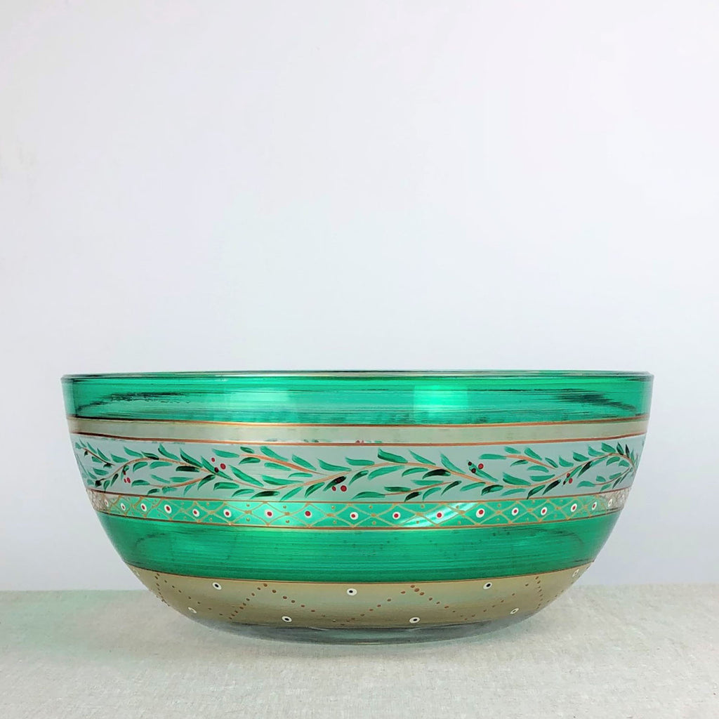 Moroccan Mosaic Forest 11" Bowl - Golden Hill Studio