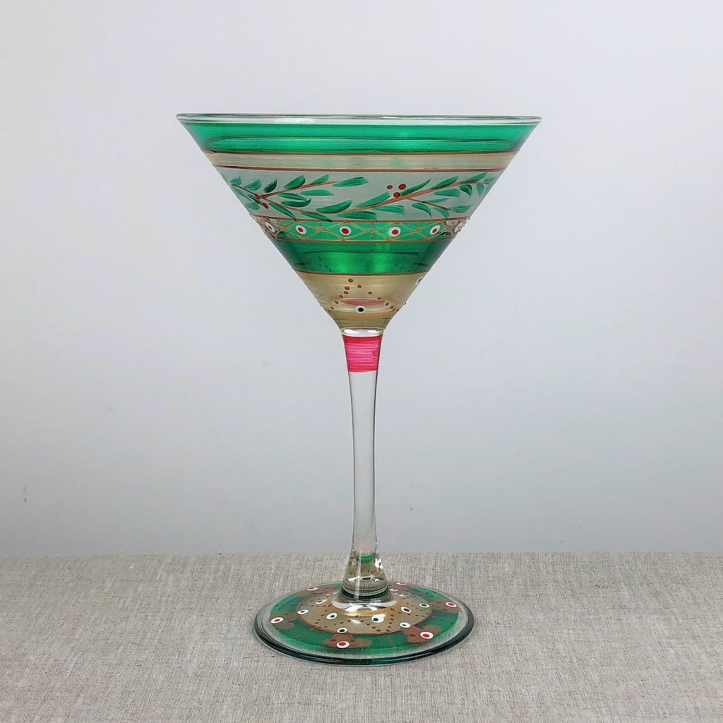 Moroccan Mosaic Forest Martini   S/2 - Golden Hill Studio