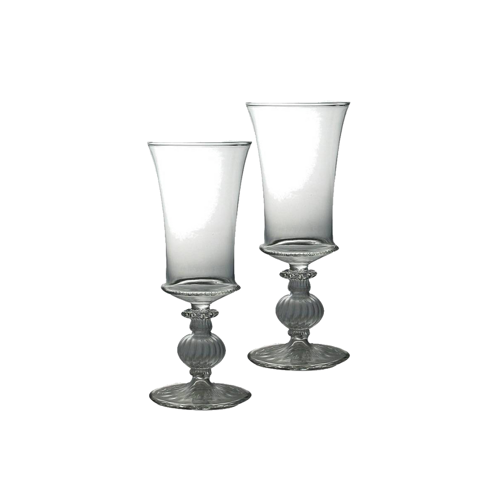 Blown Glass Goblet Set/2 - Golden Hill Studio
