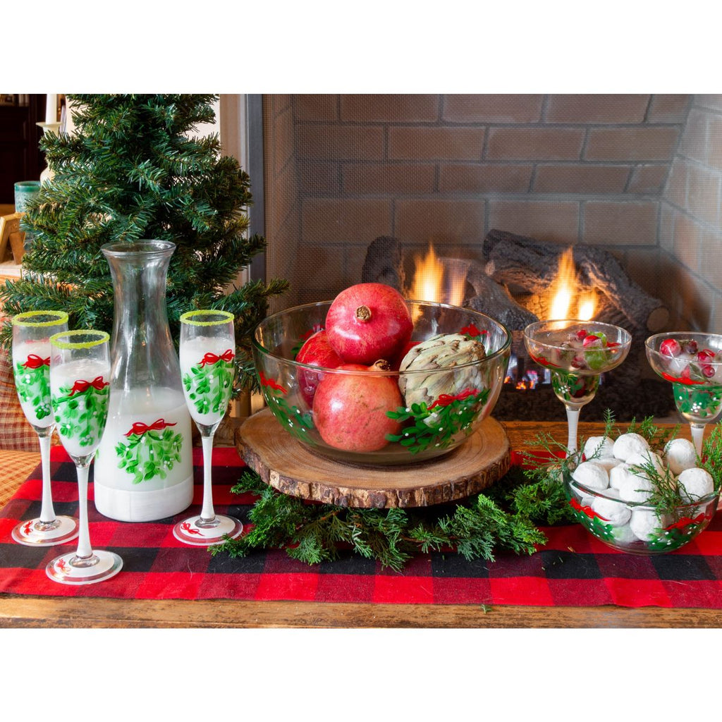 Mistletoe Love Champagne S/2 - Golden Hill Studio