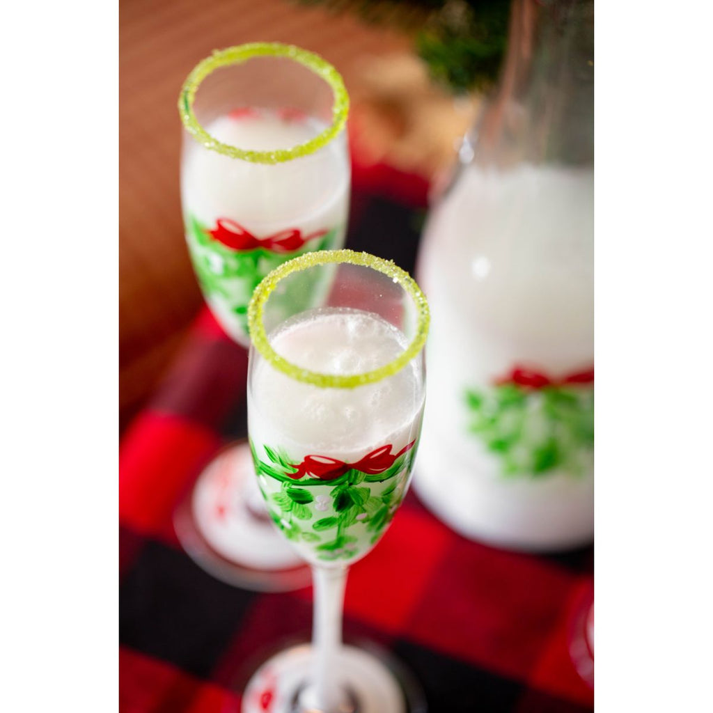 Mistletoe Love Champagne S/2 - Golden Hill Studio