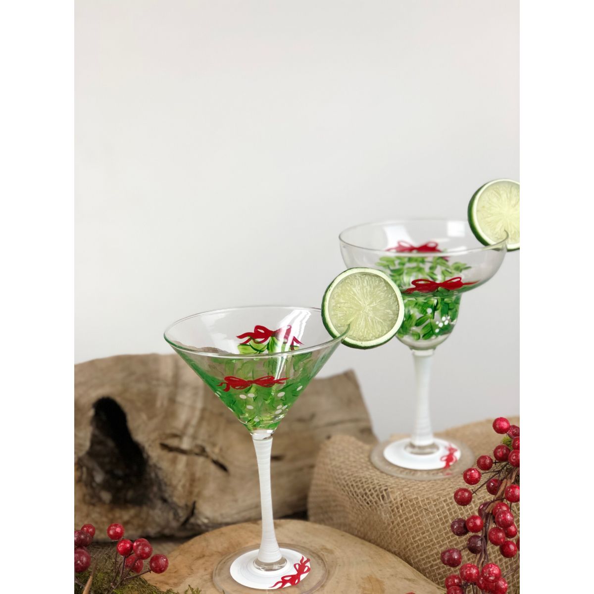 Flamingo Fun Martini S/2 – Golden Hill Studio