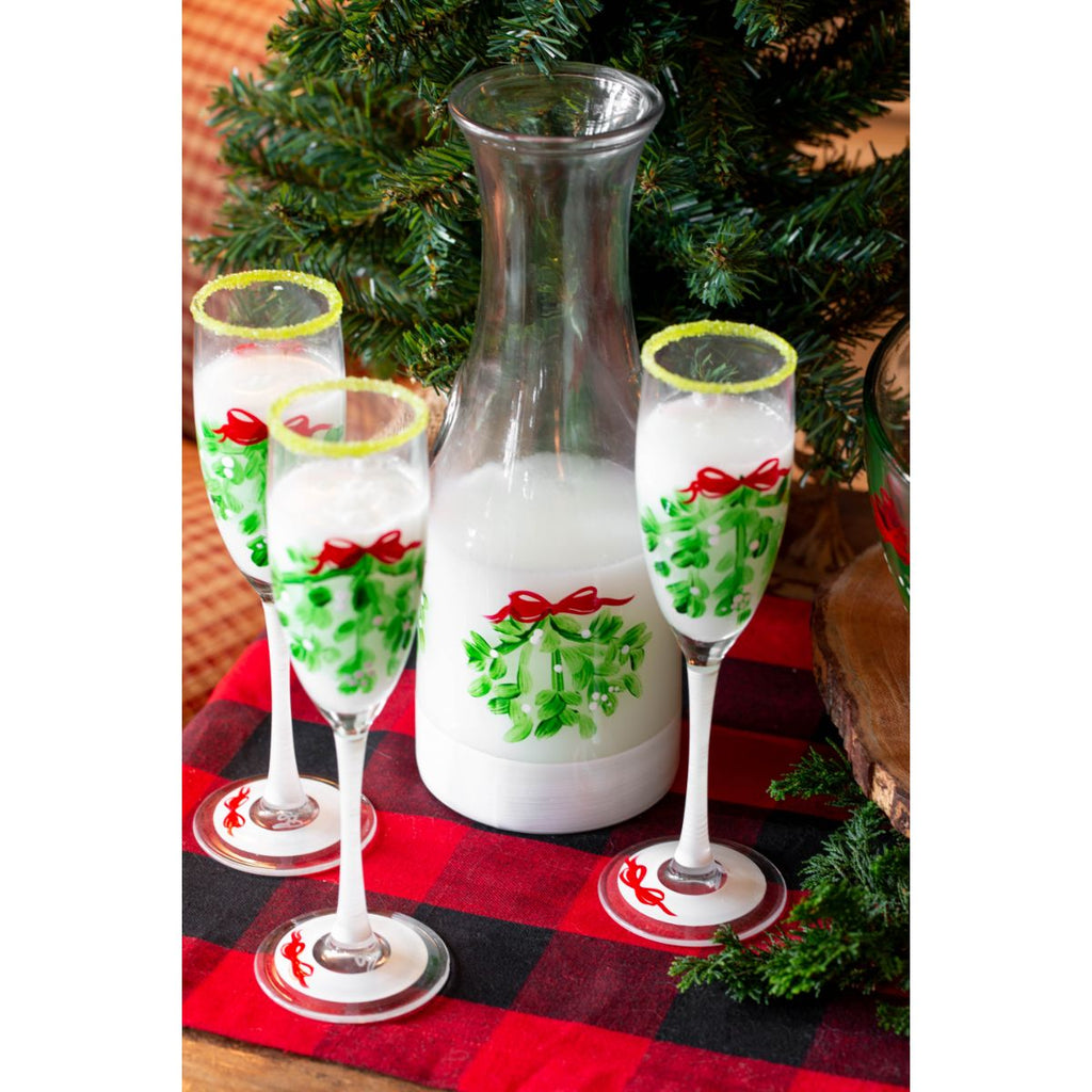 Mistletoe Love Carafe - Golden Hill Studio