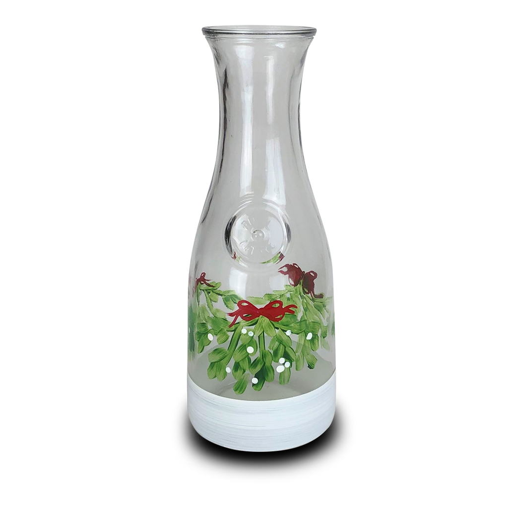 Mistletoe Love Carafe - Golden Hill Studio