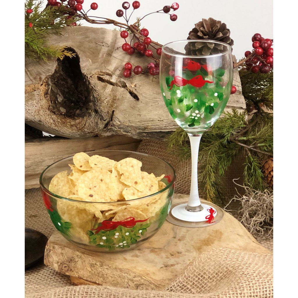 Mistletoe Love 6" Bowl - Golden Hill Studio