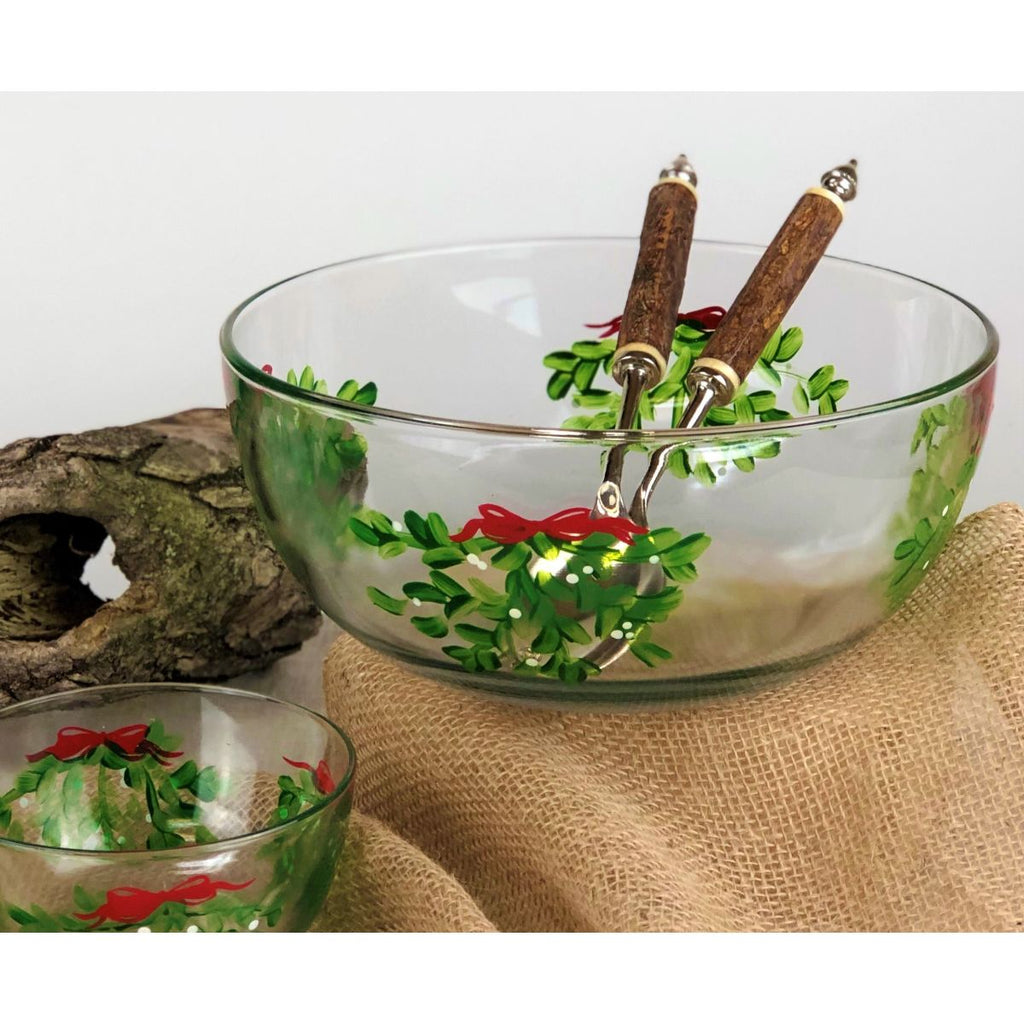 Mistletoe Love 11" Bowl - Golden Hill Studio