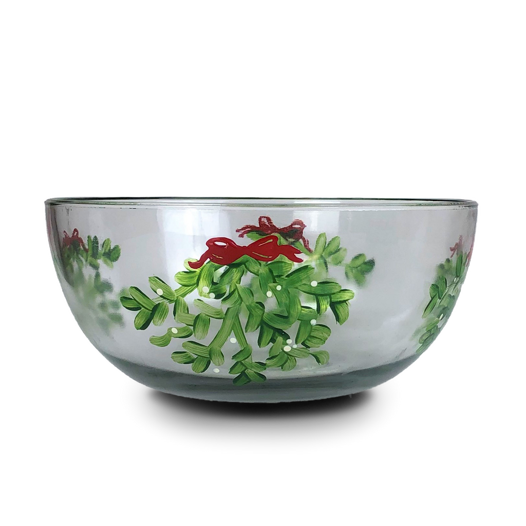 Mistletoe Love 11" Bowl - Golden Hill Studio