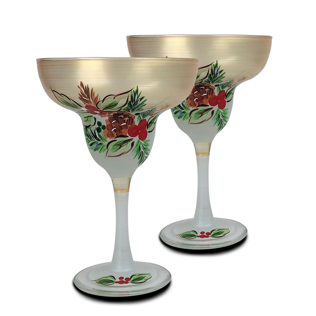 Black Forest Pine Margarita S/2 - Golden Hill Studio