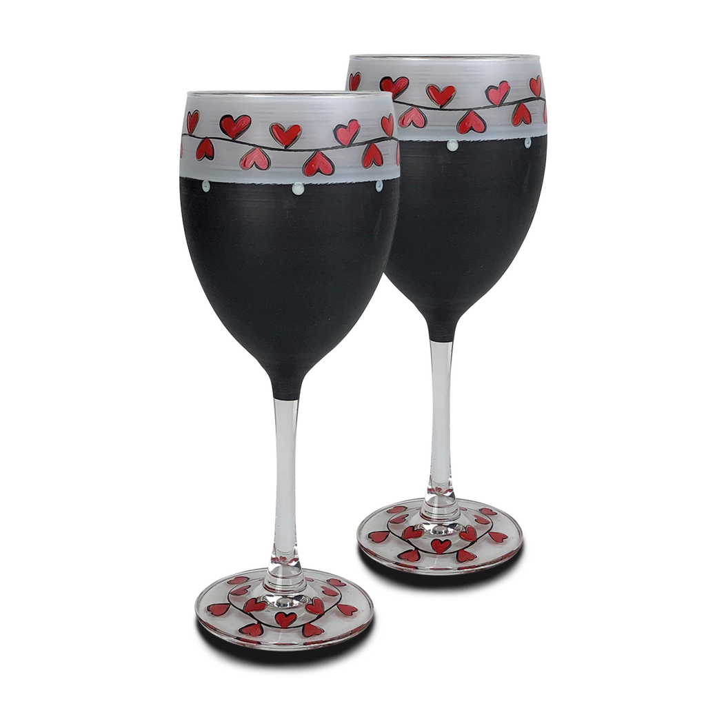 Parisian L'Amour Wine S/2 - Golden Hill Studio