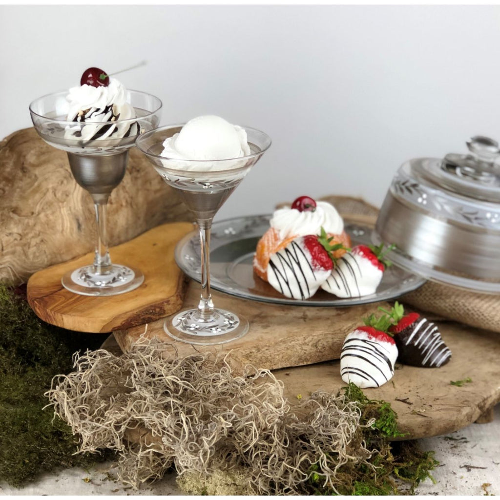 Swiss Twilight Martini   Set of 2 - Golden Hill Studio
