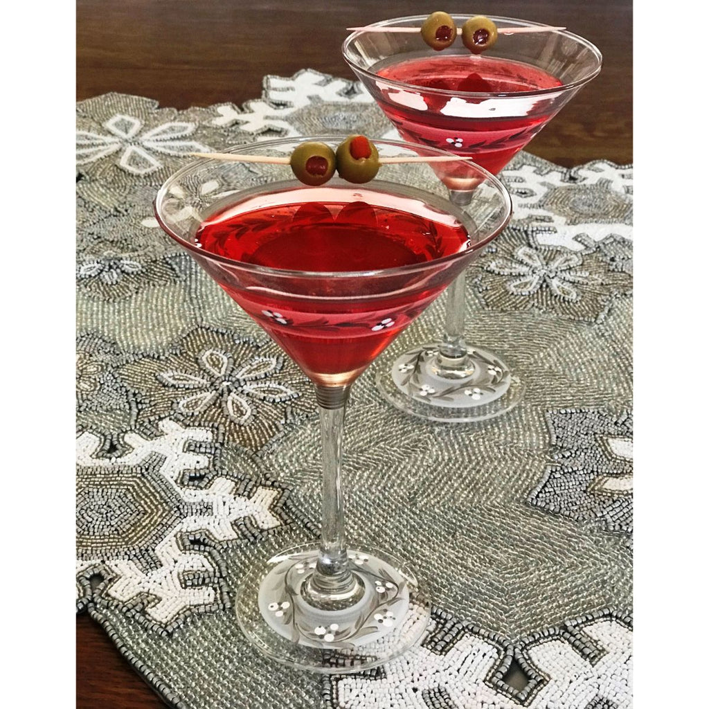 Swiss Twilight Martini   Set of 2 - Golden Hill Studio