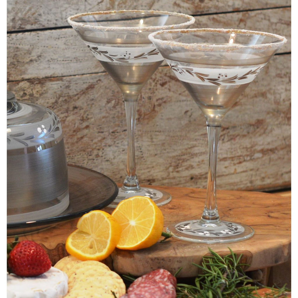 Swiss Twilight Martini   Set of 2 - Golden Hill Studio