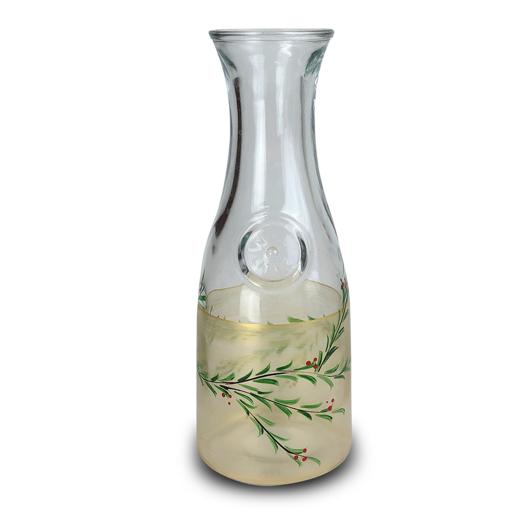Winter Gold Garland Carafe - Golden Hill Studio