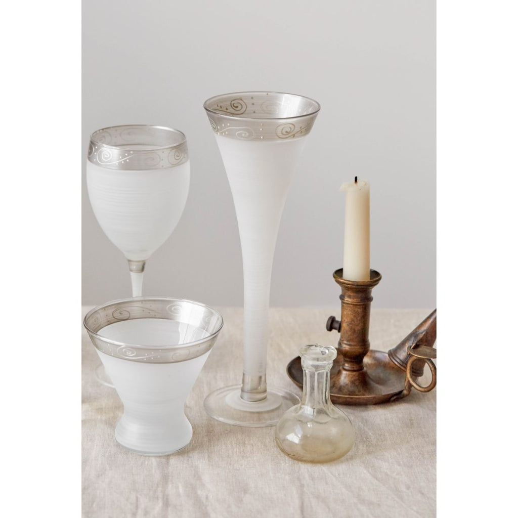 Heirloom Pewter Swirl Wine   S/2 - Golden Hill Studio