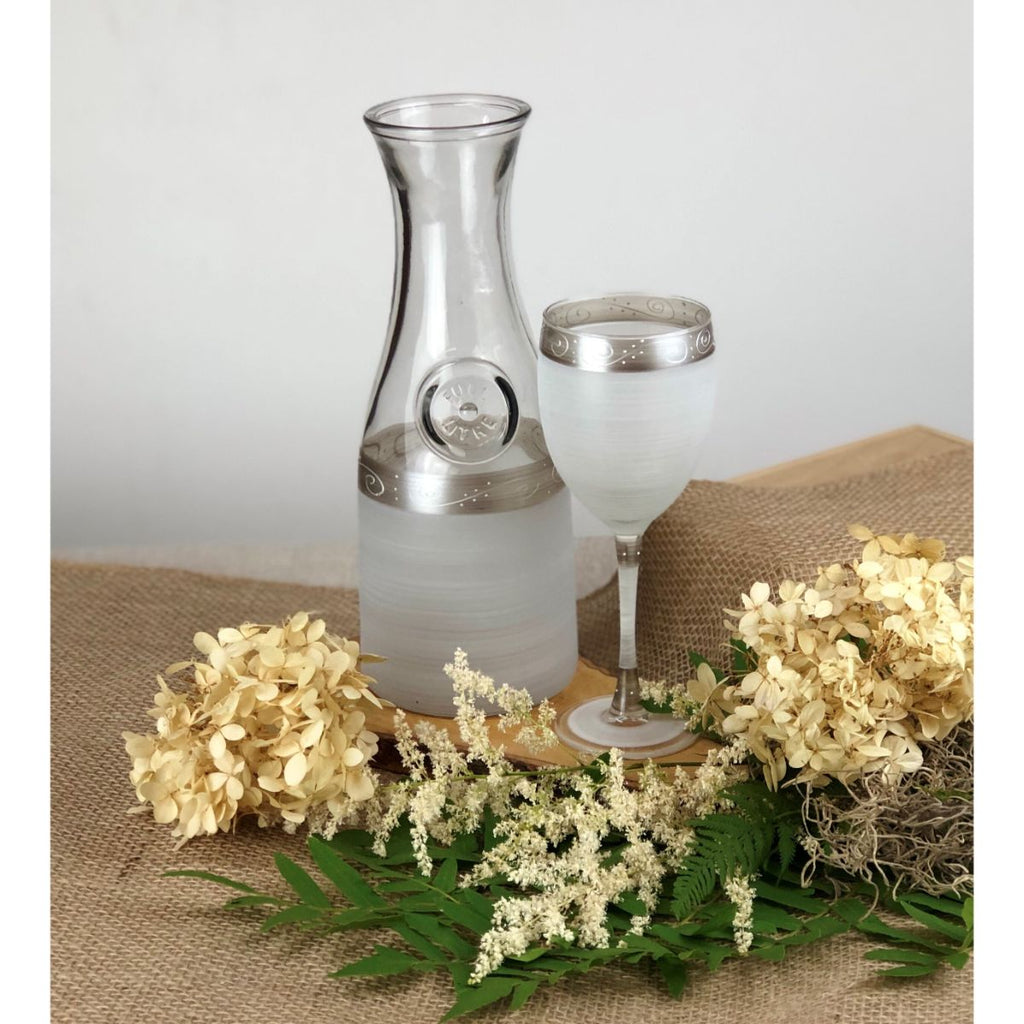 Heirloom Pewter Swirl Wine   S/2 - Golden Hill Studio