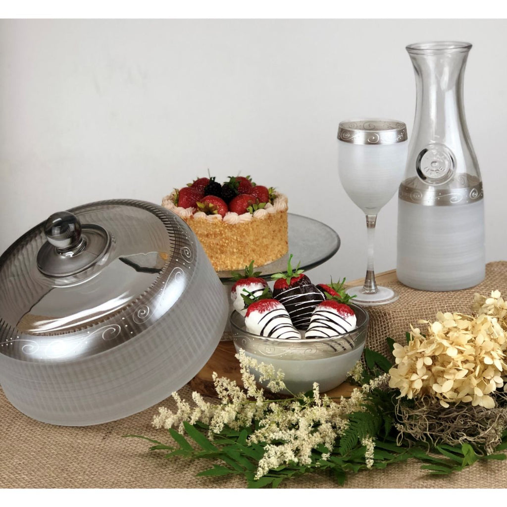 Heirloom Pewter Swirl Wine   S/2 - Golden Hill Studio