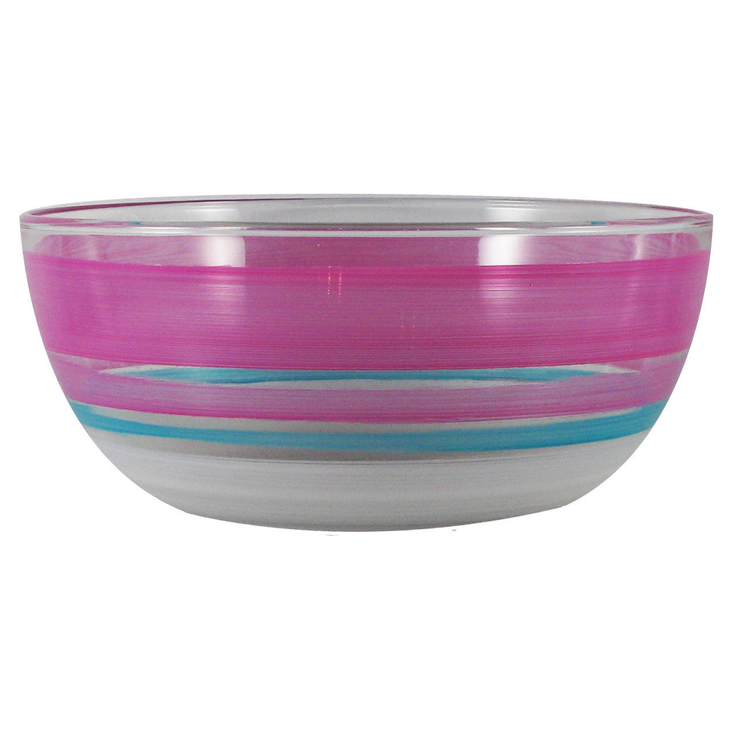 Cape Cod Cottage Stripe Pink 11" Bowl - Golden Hill Studio