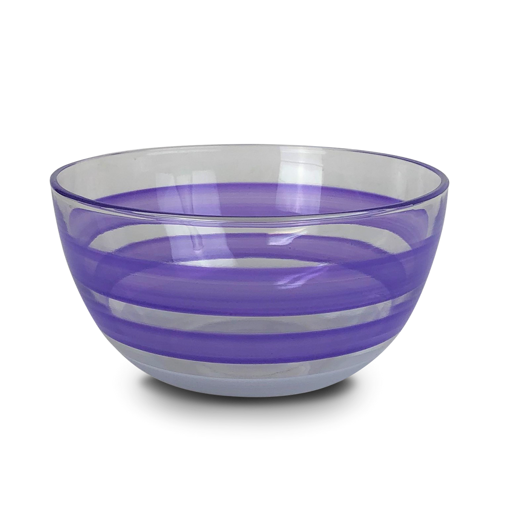 Cape Cod Cottage Stripe Purple 6" Bowl - Golden Hill Studio