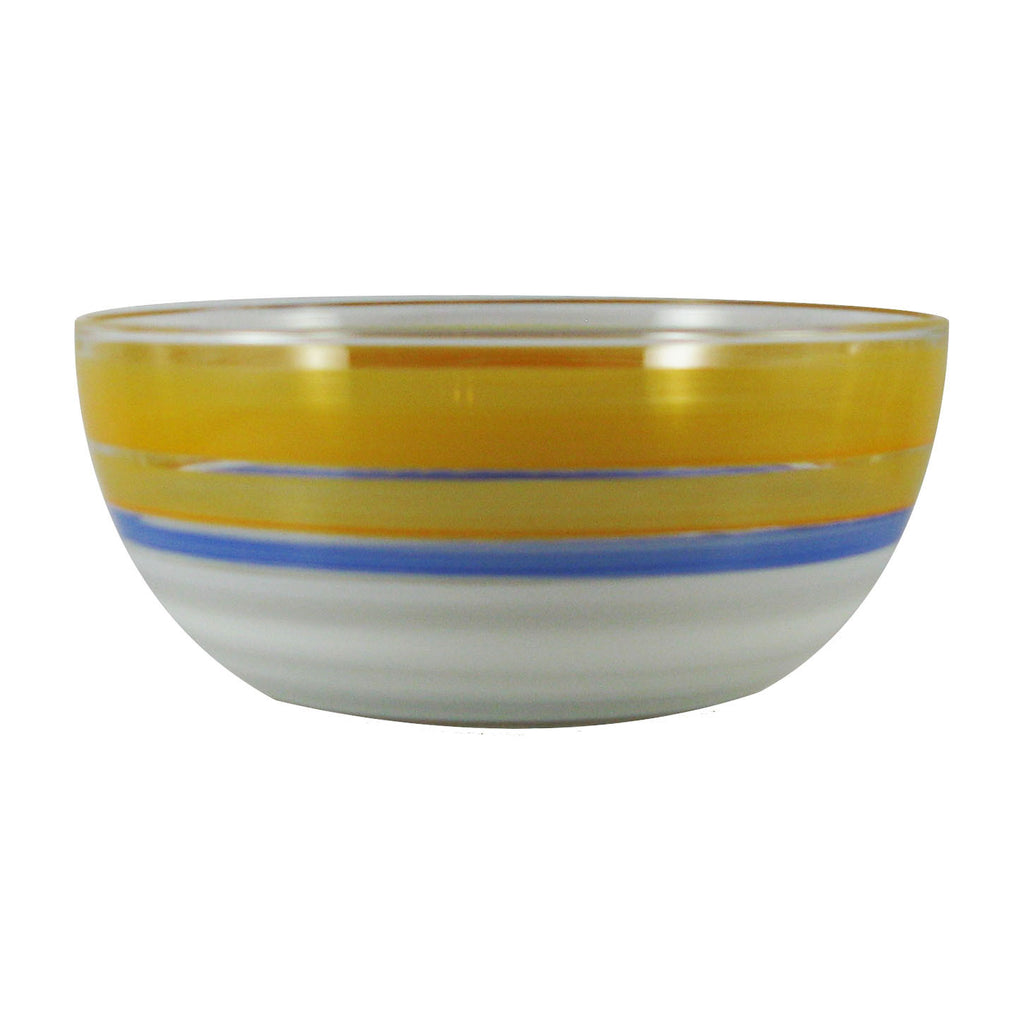 Cape Cod Cottage Stripe Orange 11" Bowl - Golden Hill Studio