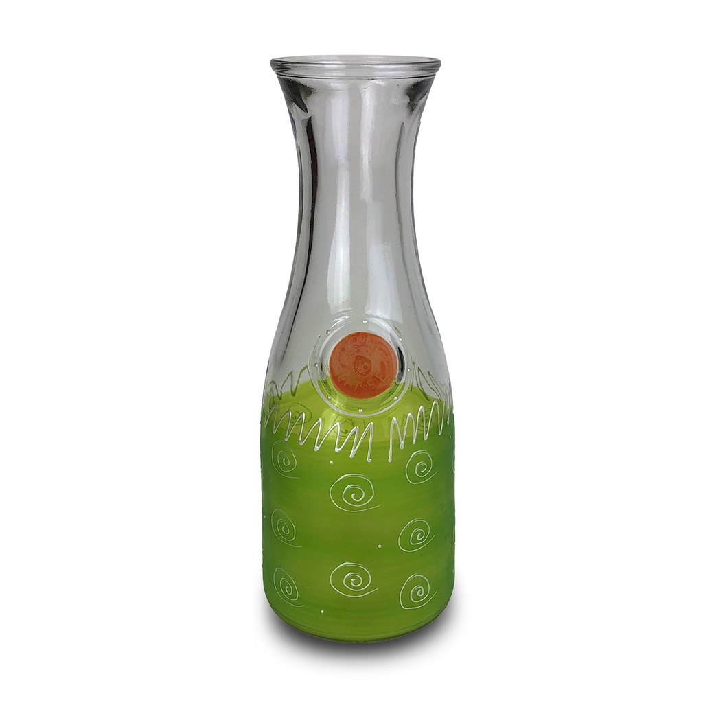 Peruvian Splendor Lt Green Carafe - Golden Hill Studio