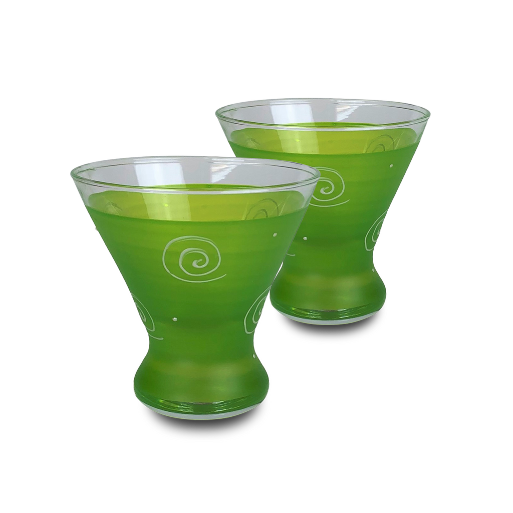 Peruvian Splendor Lt Green Cosmopolitan   Set of 2 - Golden Hill Studio