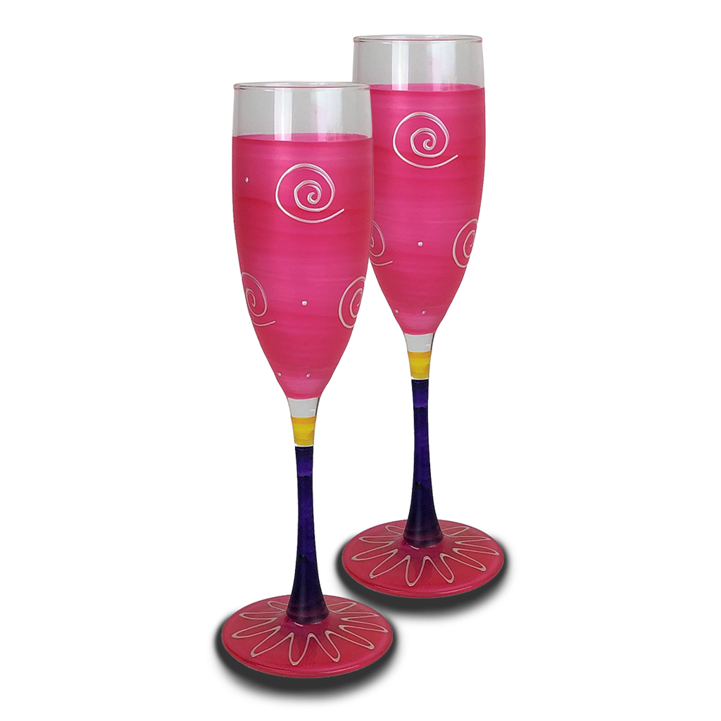 Peruvian Splendor Pink Champagne   Set of 2 - Golden Hill Studio