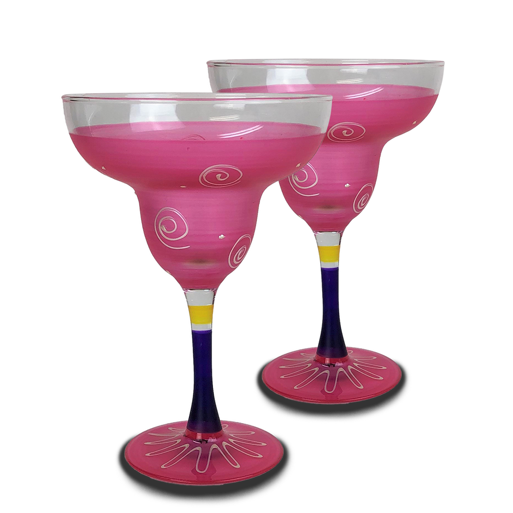 Peruvian Splendor Pink Margarita   Set of 2 - Golden Hill Studio