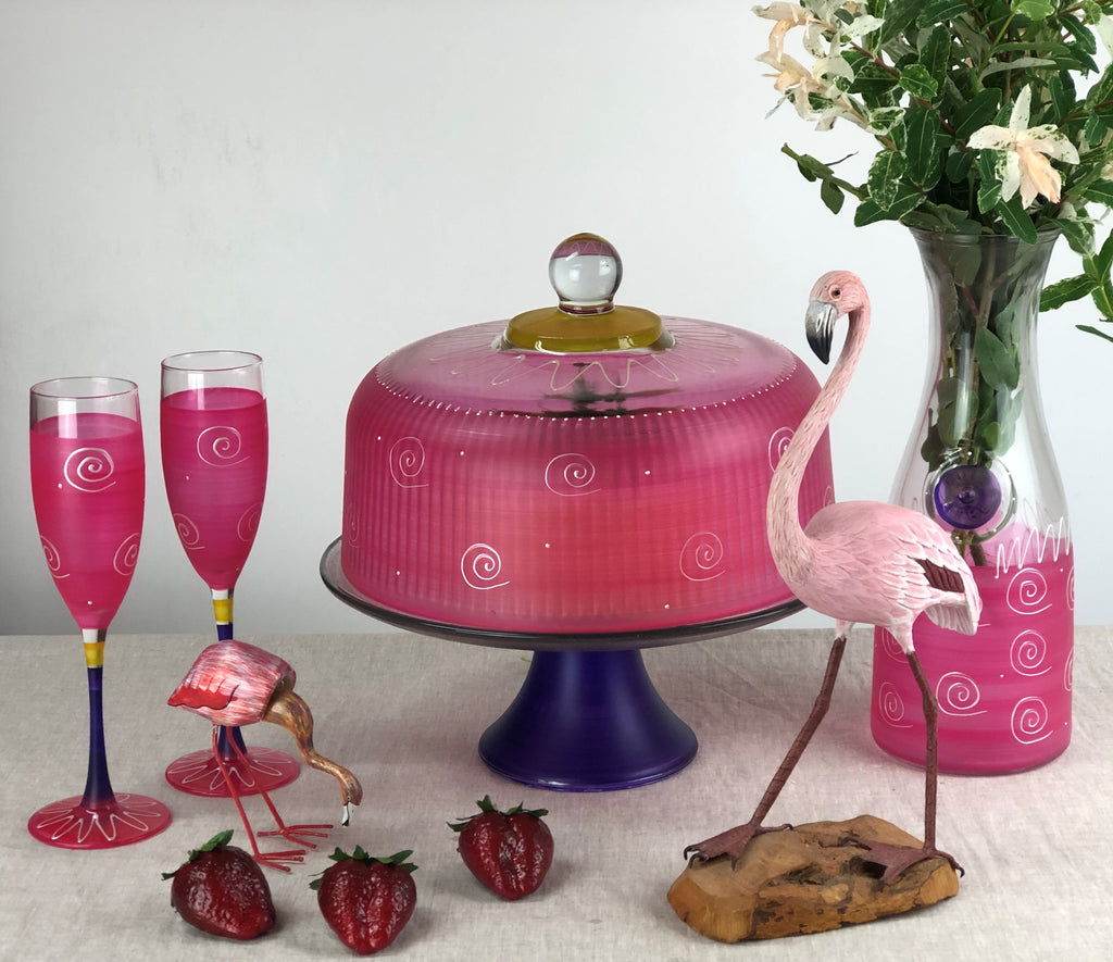 Peruvian Splendor Pink Cake Dome - Golden Hill Studio
