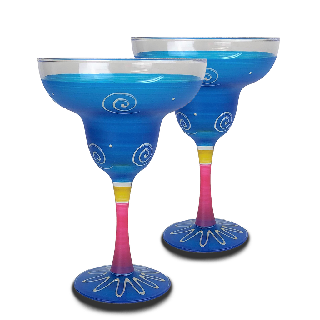 Peruvian Splendor Turquoise Margarita   Set of 2 - Golden Hill Studio