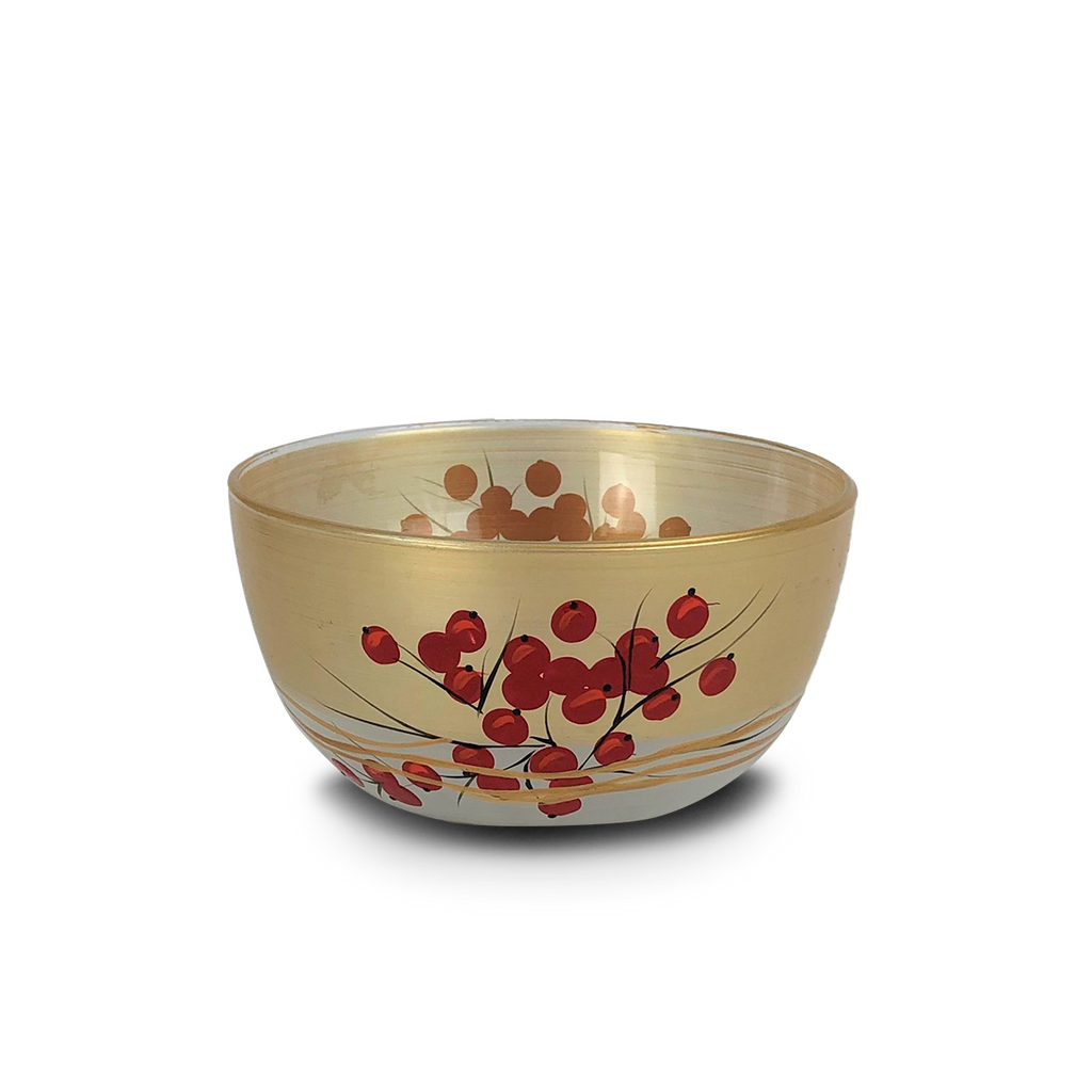 Winter Berries 'n Branches 6" Bowl - Golden Hill Studio